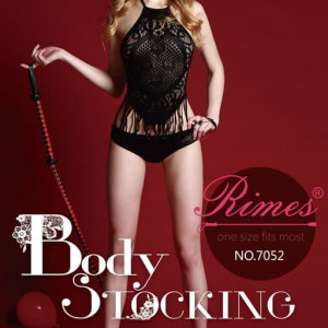body negro con flecos SM
