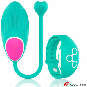 Huevo vibrador con tecnologia Watchmen recargable verde turquesa