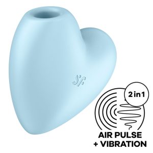 Satisfyer Cutie heart succionador y vibrador azul