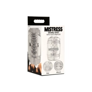 Masturbador doble orificio boca y culo transparente