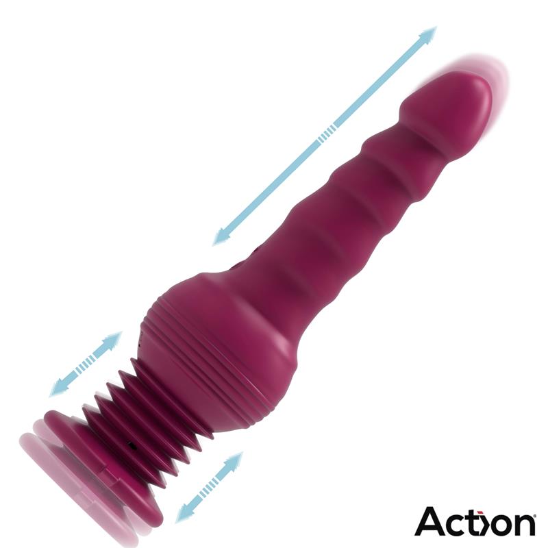 Vibrador ondulado ultra propulsor con ventosa