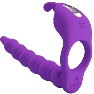 Anillo pene con plug vibrador