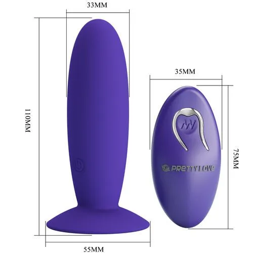 Plug anal vibrador recargable con mando