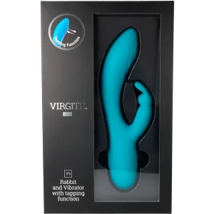 Vibrador con tapping recargable V9 de Virgite azul