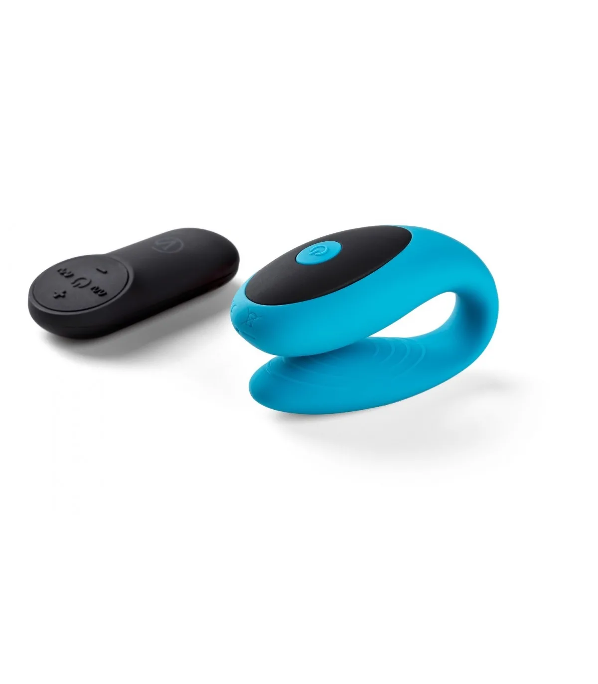 Vibrador para parejas Virgite azul con mando