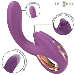 Vibrador punto G con empuje y clitorial con tapping