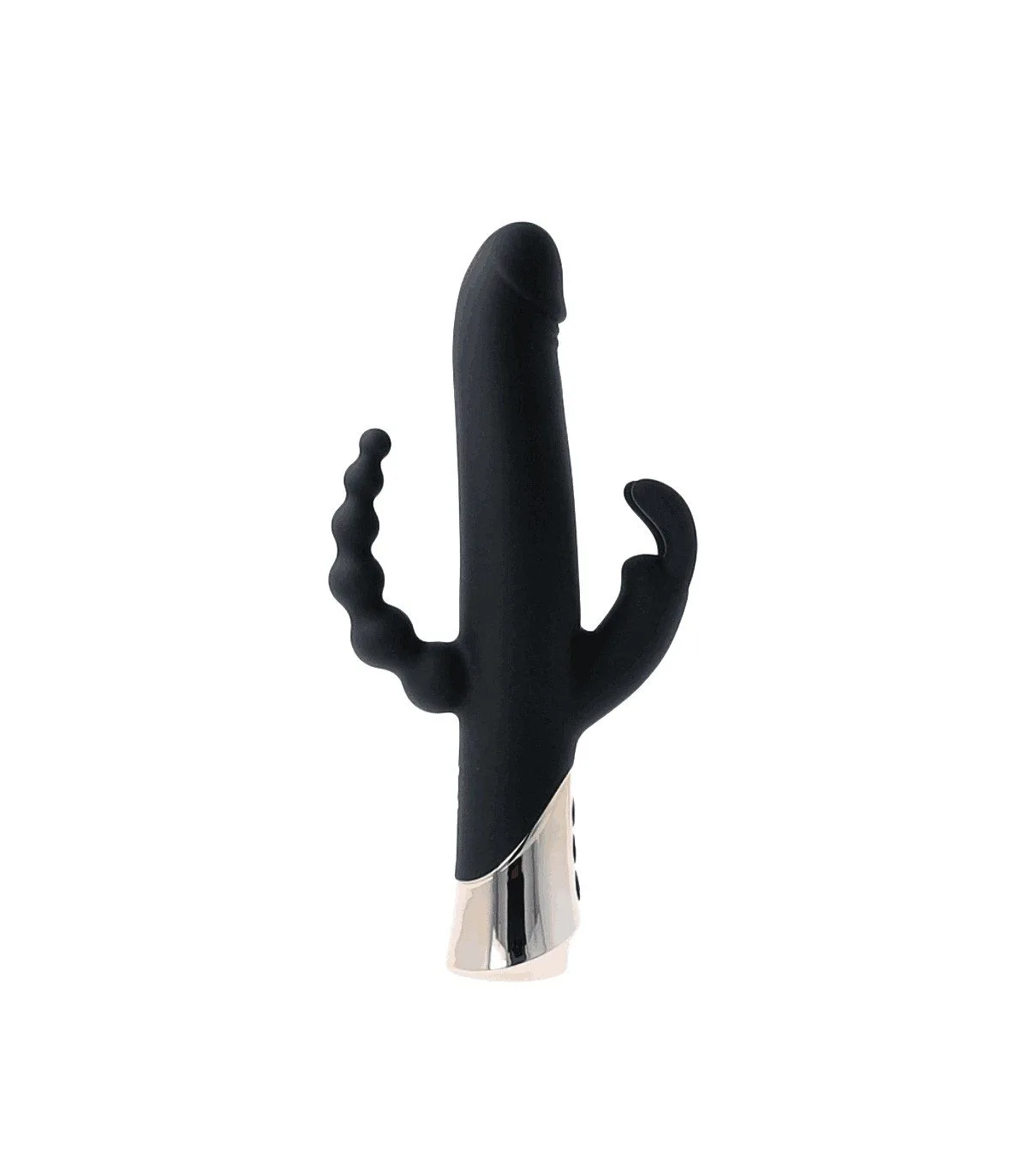 Vibrador rabbit Harlequin triple con rotación