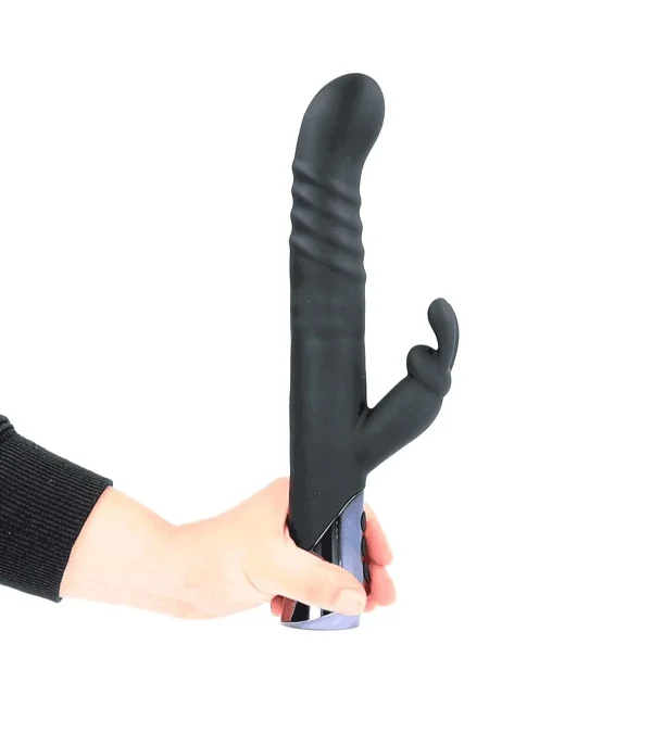 Vibrador rabbit Silver Fox con empuje y rotación