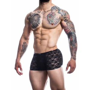 Boxer negro de encaje y polipielTienda erotica Torrejon Boxer negro de encaje y polipielTienda erotica Torrejon