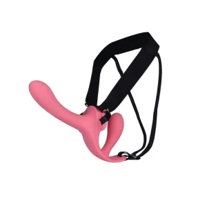 Arnés doble vibrador de silicona y recargableTienda erotica Torrejon